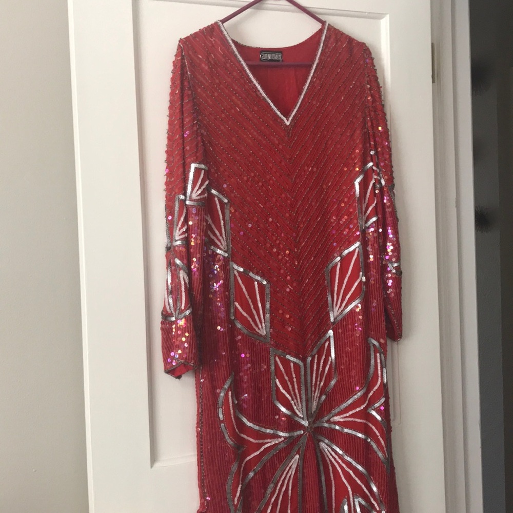 Sequin Floor Length Dress